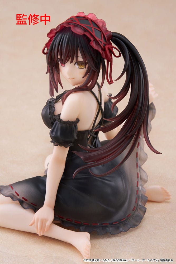 Date A Live Kurumi Tokisaki Nightwear Ver PVC Statue Desktop Cute Figure 13 cm