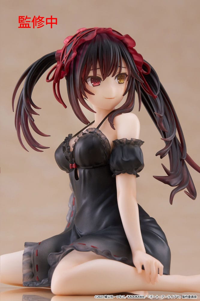 Date A Live Kurumi Tokisaki Nightwear Ver PVC Statue Desktop Cute Figure 13 cm
