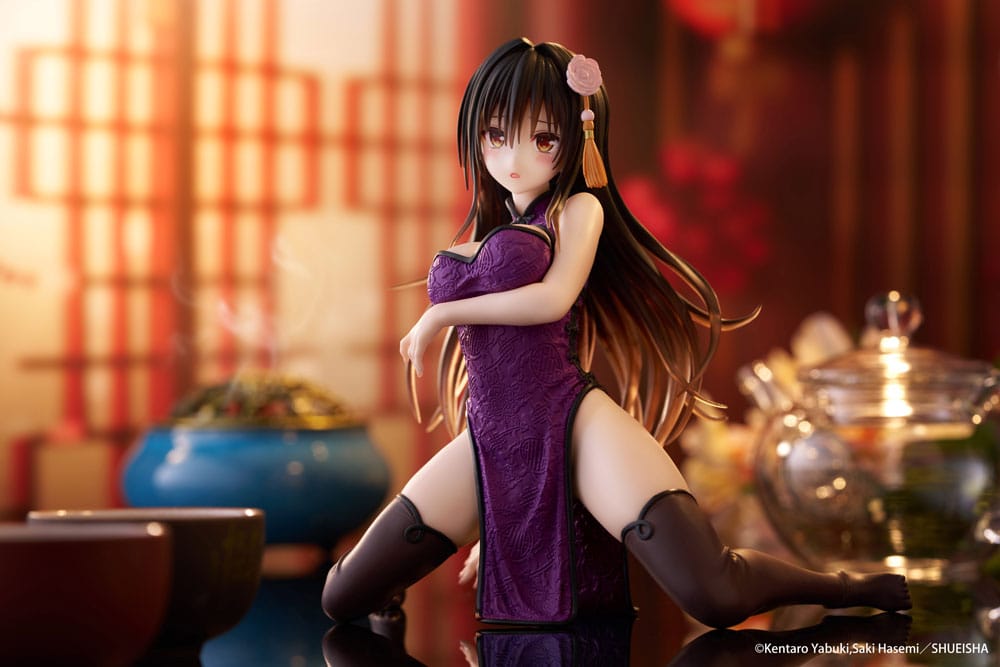 To Love Ru Darkness Yui Kotegawa Desktop Cute PVC Statue Chinese Dress Ver 13CM