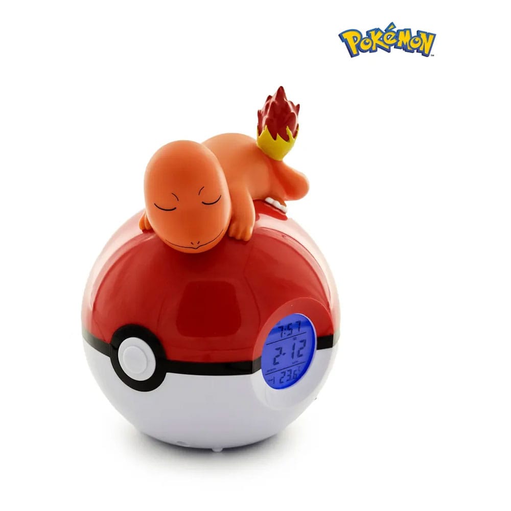 Pokémon Charmander Alarm Clock Pokeball Light 18 cm