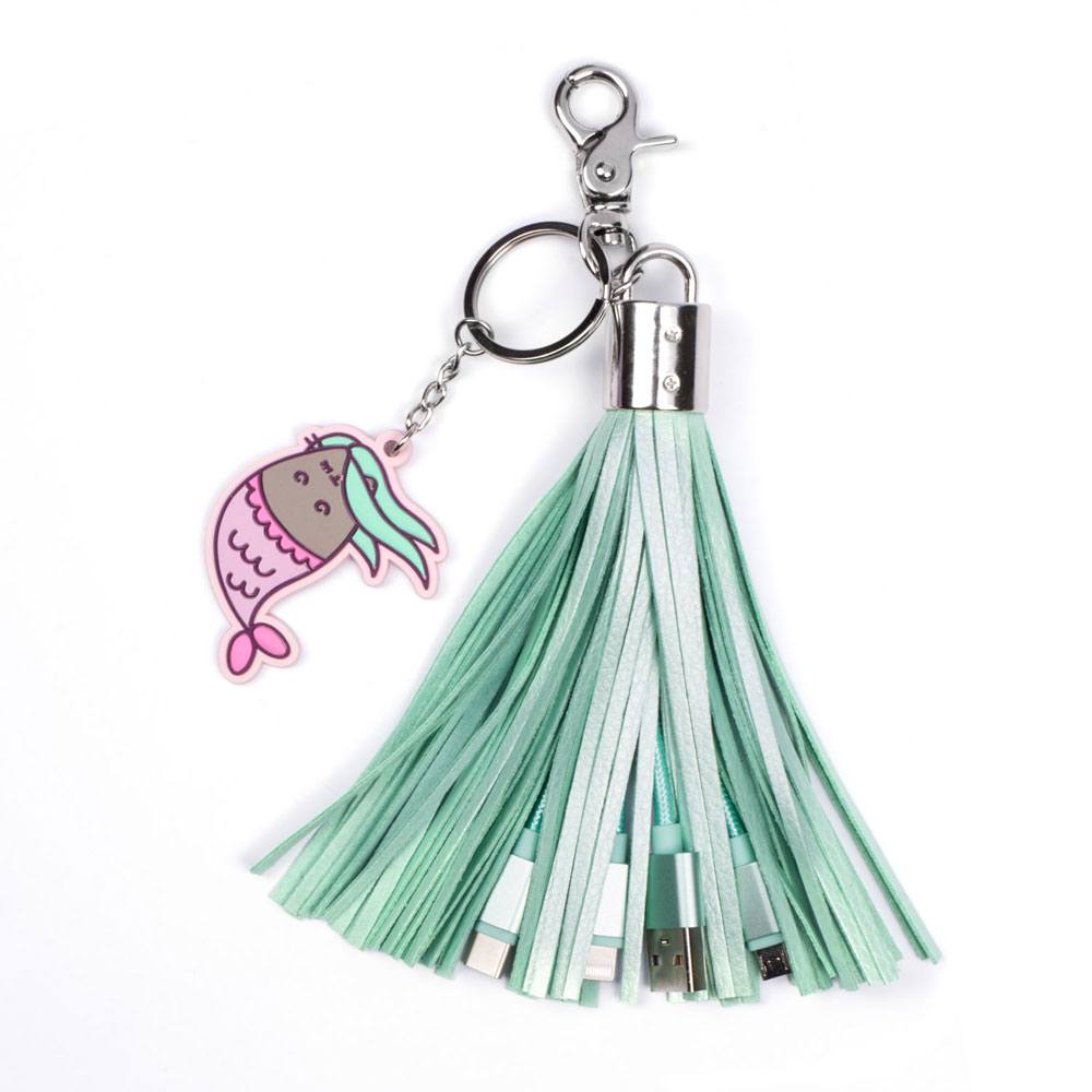 Pusheen USB Cable Keychain Tassel Three in One