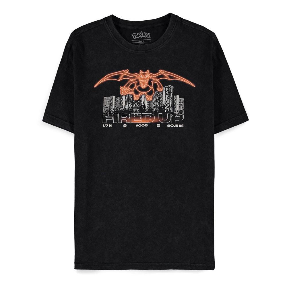 Pokemon Charizard Acid Wash Pokemon T Shirt Size XXL