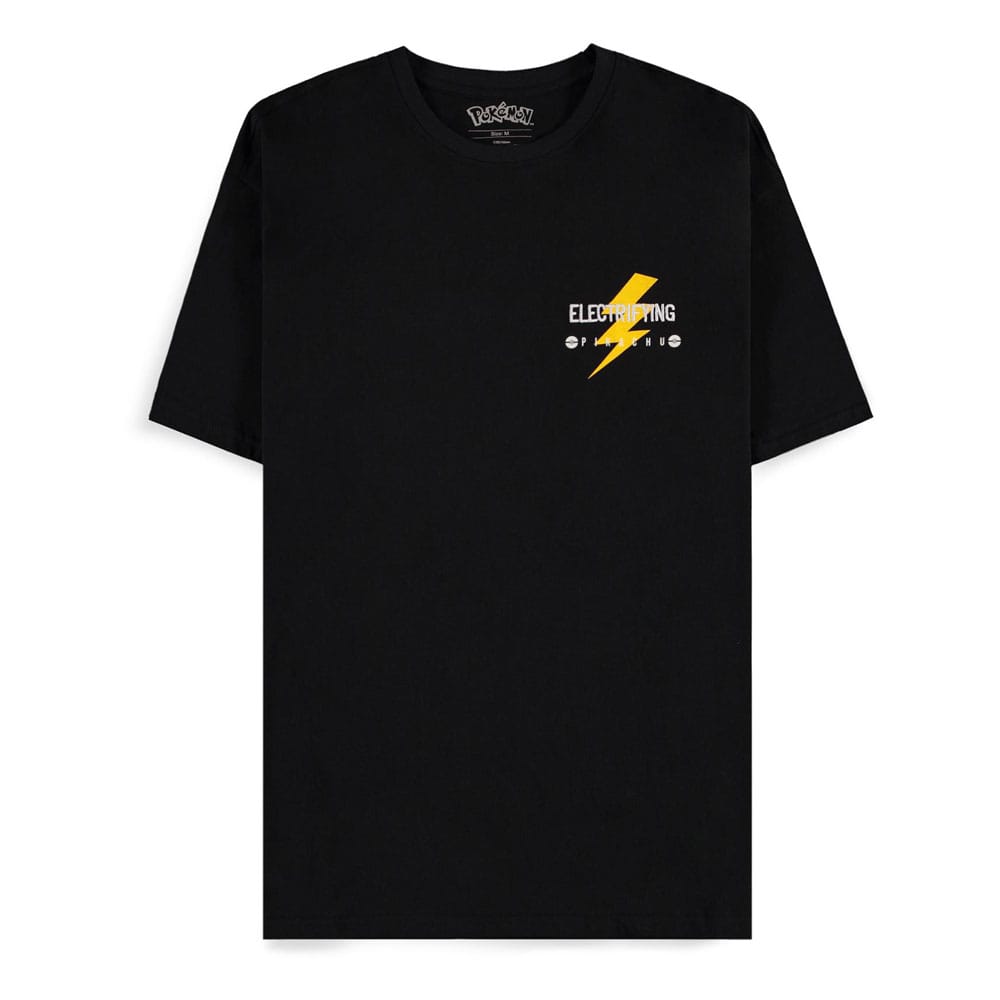 Pokemon Black Pikachu Electrifying Line Art Pokemon T Shirt Size XXL