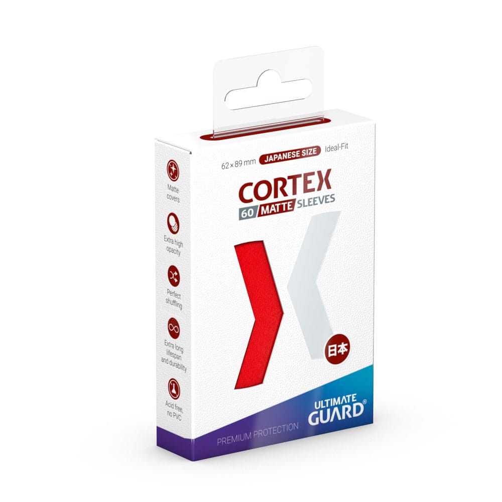 Ultimate Guard Cortex Sleeves Matte Red Japanese Size 60