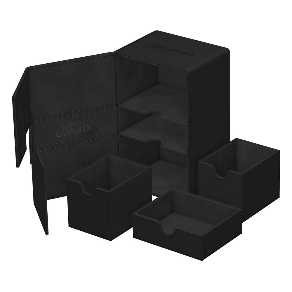 Ultimate Guard Twin FlipnTray Black 160 Plus Xenoskin