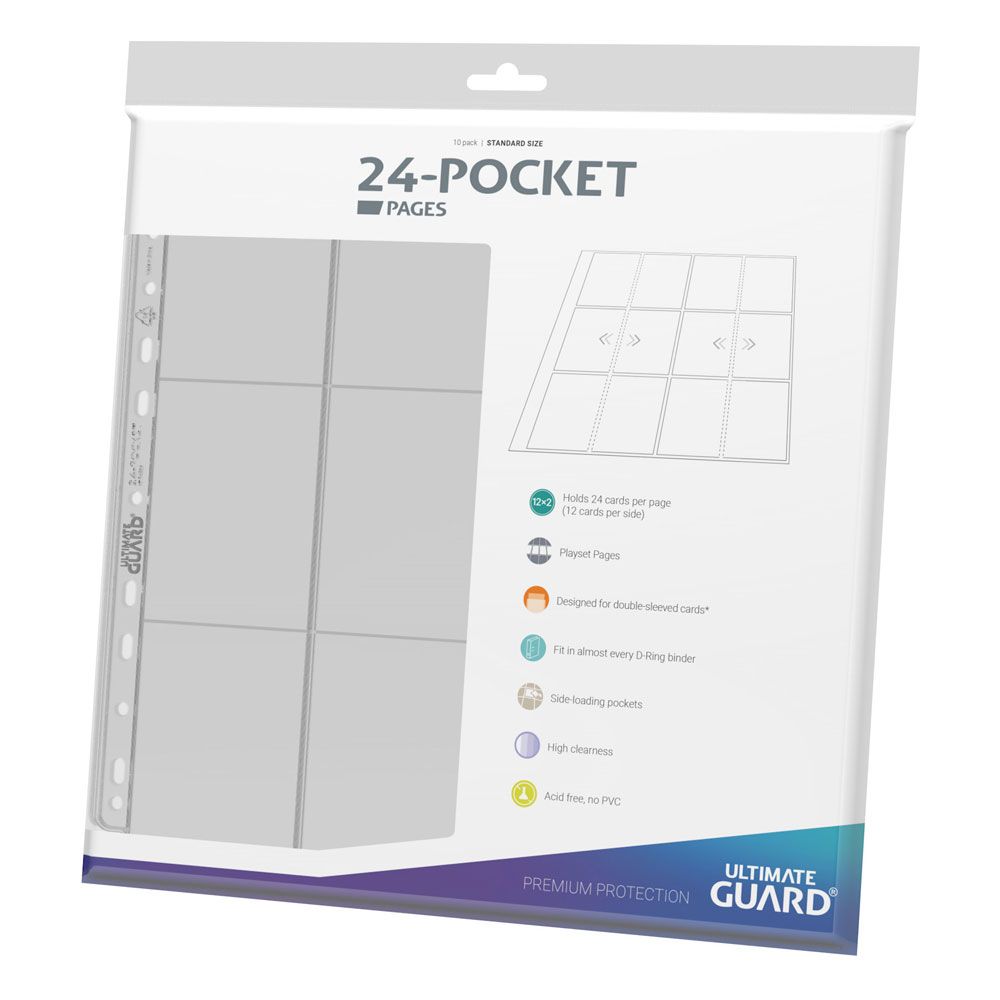 Ultimate Guard Transparent 24 Pocket QuadRow Side Loading Pages Pack 10