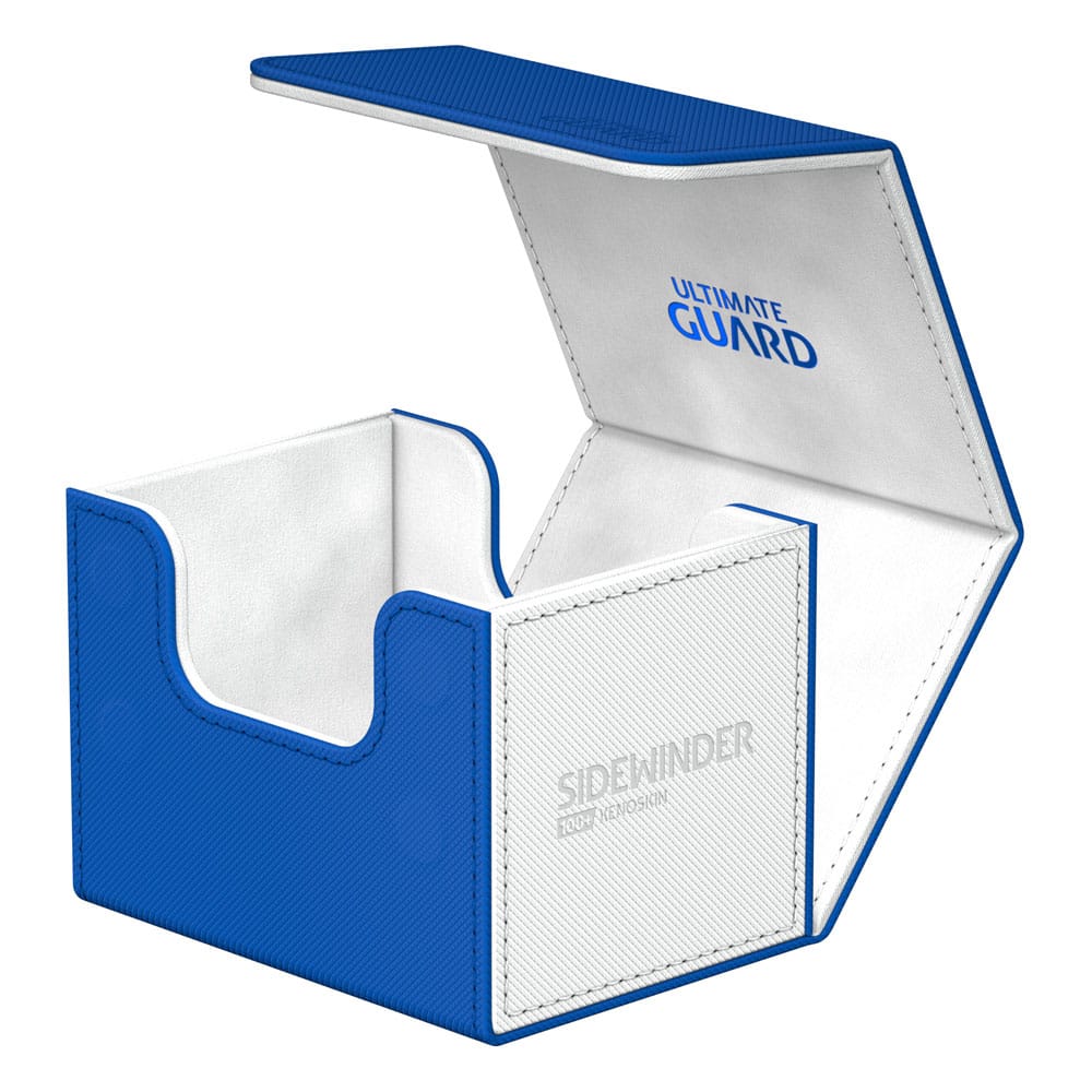 Ultimate Guard White Blue Sidewinder 100 Plus Xenoskin Synergy Card Sleeves