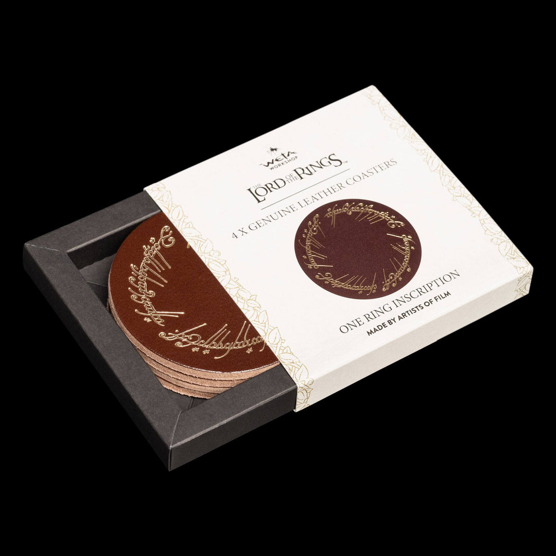 Weta Workshop The Lord of the Rings 4-Pack The One Ring Leather Coasters