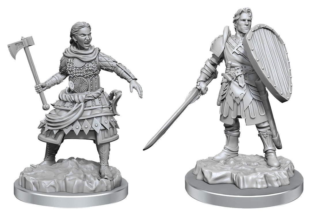 Dungeons and Dragons Human Fighters Nolzurs Marvelous Miniatures Unpainted Miniatures Two Pack