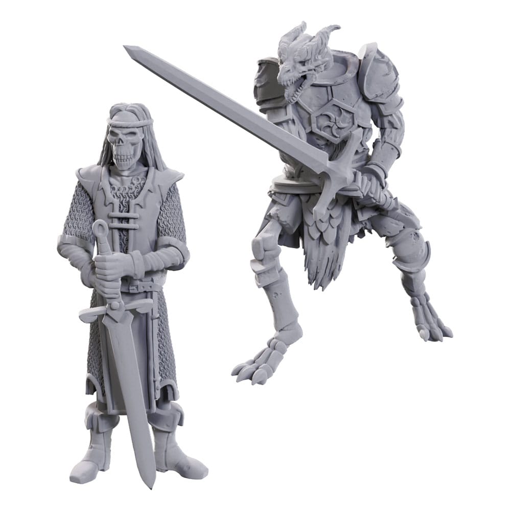 Dungeons and Dragons Skeleton Knights Nolzurs Marvelous Miniatures Unpainted Miniatures Two Pack 50th Anniversary