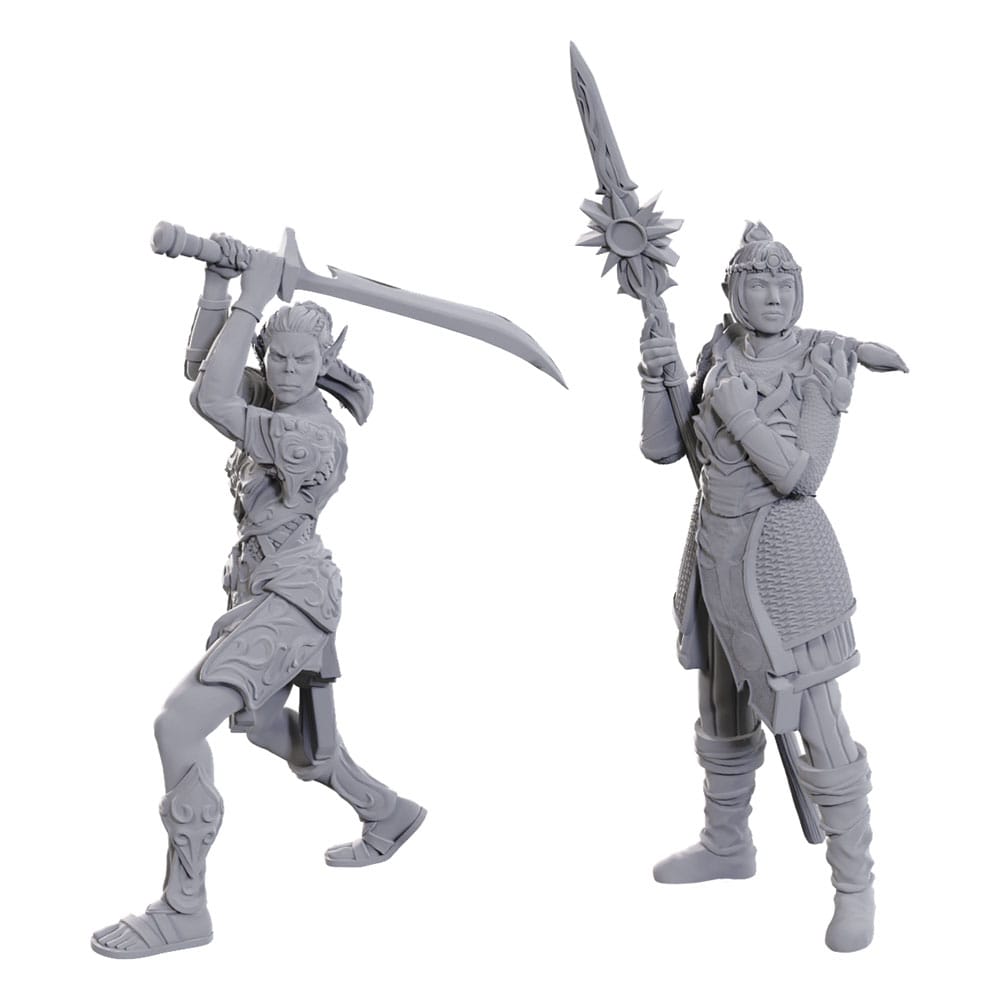 Dungeons and Dragons Laezel and Shadowheart Nolzurs Marvelous Miniatures Unpainted Miniature