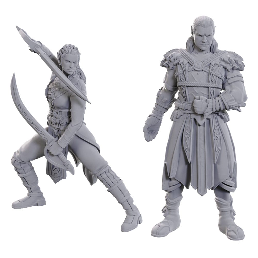 Dungeons and Dragons Jaheira and Halsin Nolzurs Marvelous Miniatures Unpainted Miniature