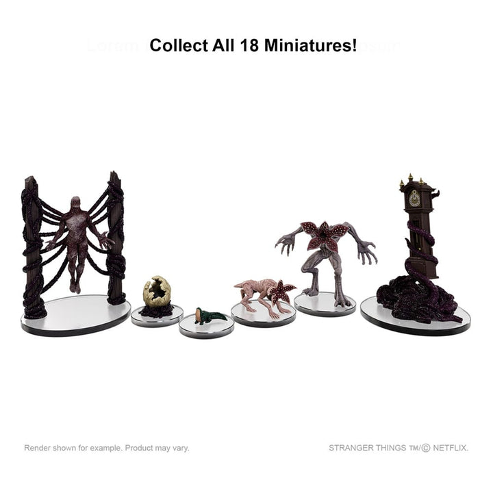 Stranger Things Upside Down Display Set 12 Count Miniature Figures