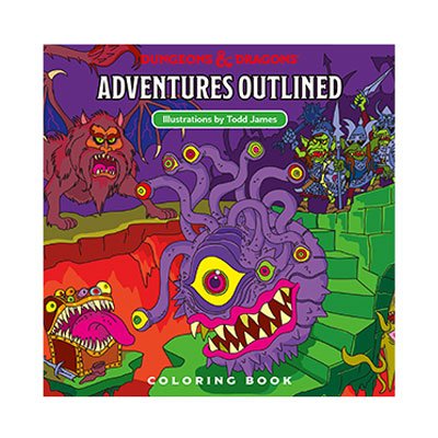 Dungeons and Dragons Outlined Coloring Book Adventures