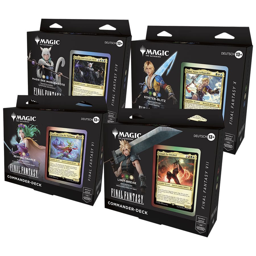 Magic The Gathering Final Fantasy Commander Deck German 4 Pack