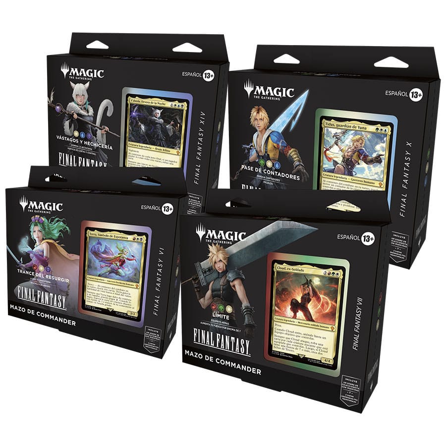 Magic The Gathering Final Fantasy Commander Deck Spanish 4 Pack