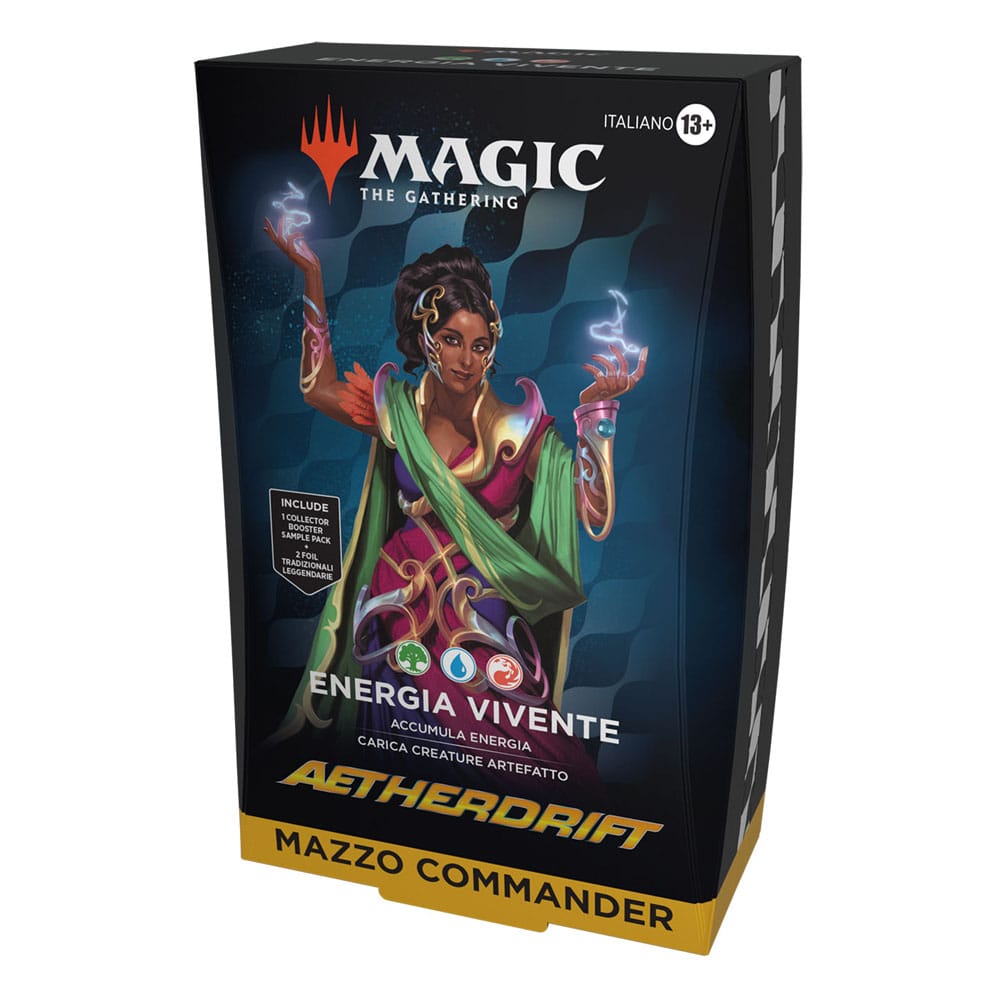 Wizards of the Coast Aetherdrift Magic The Gathering Commander Decks Display Set of 4 Italian