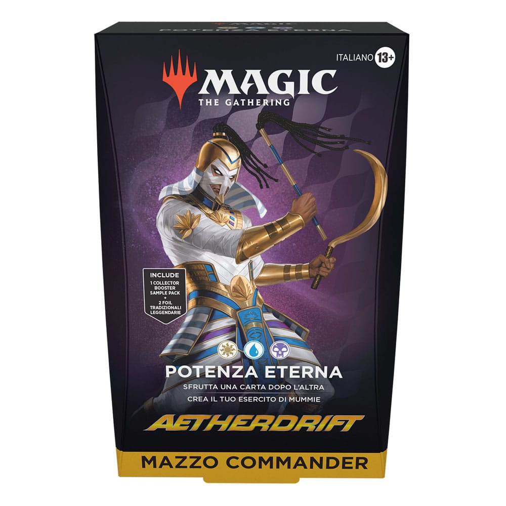 Wizards of the Coast Aetherdrift Magic The Gathering Commander Decks Display Set of 4 Italian