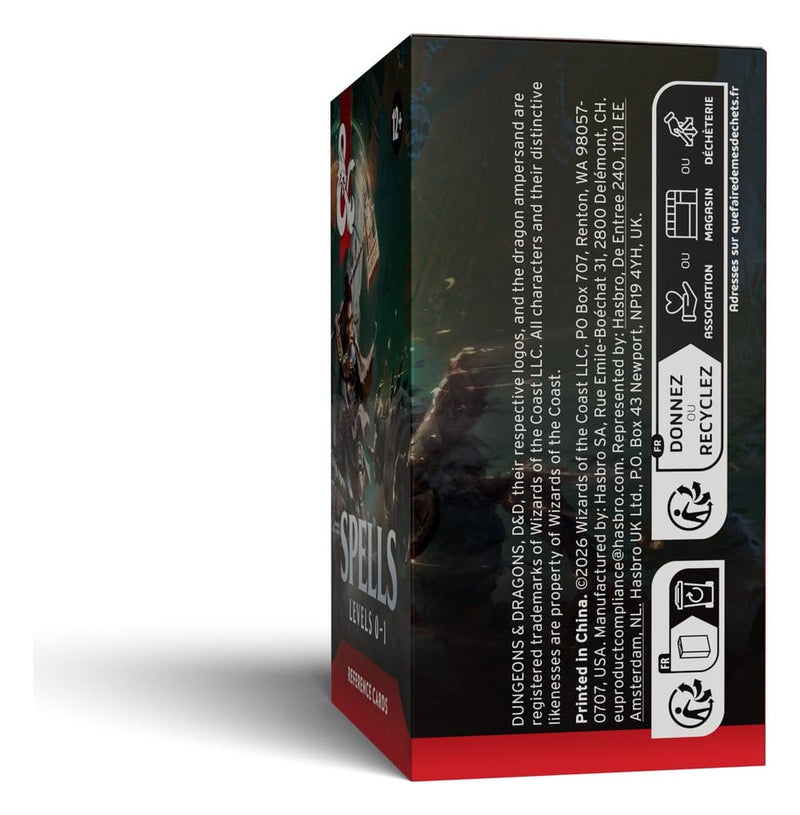 Dungeons & Dragons Spell Reference Cards Levels 0-1 packaging view