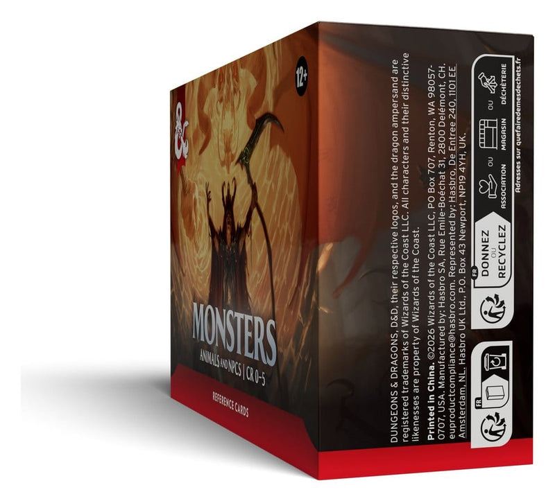 Dungeons & Dragons RPG Reference Cards Monsters: Animals and NPCs packaging view