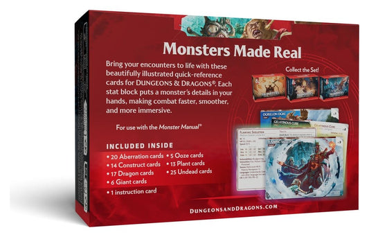 Dungeons & Dragons RPG Reference Cards Monsters: Fearsome and Ferocious alternate view