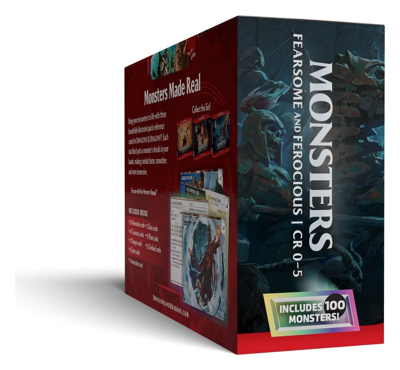 Dungeons & Dragons RPG Reference Cards Monsters: Fearsome and Ferocious close up detail