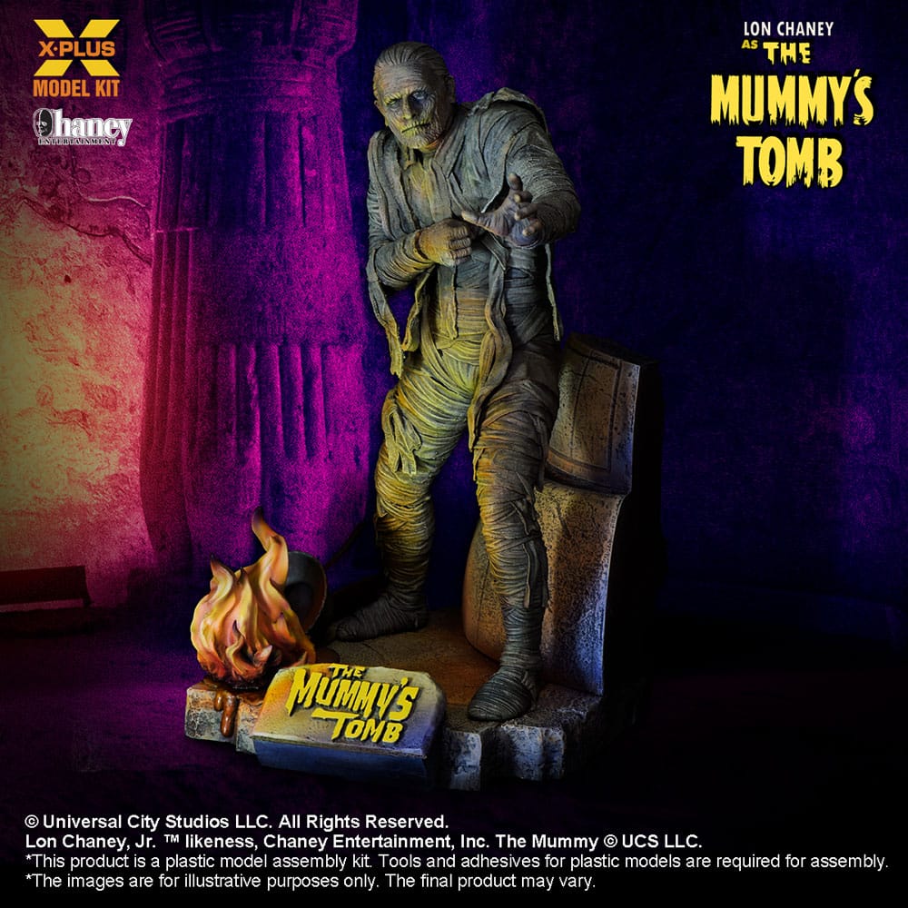 The Mummy Lon Chaney Jr Mummys Tomb Plastic Model Kit 1 8 Scale 23cm