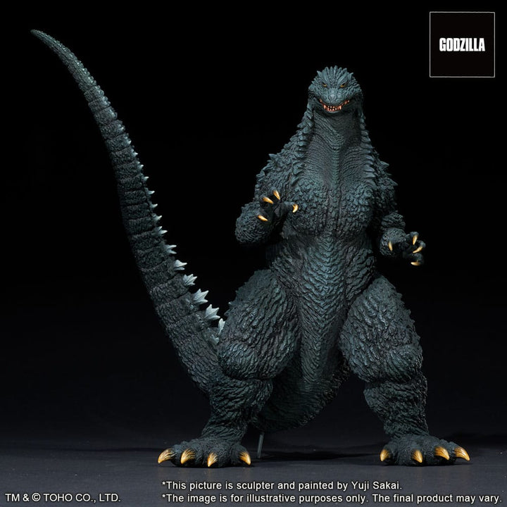 Godzilla Against Mechagodzilla 2002 TOHO Yuji Sakai Modeling Collection Godzilla Battle in the Storm PVC Statue 28 cm