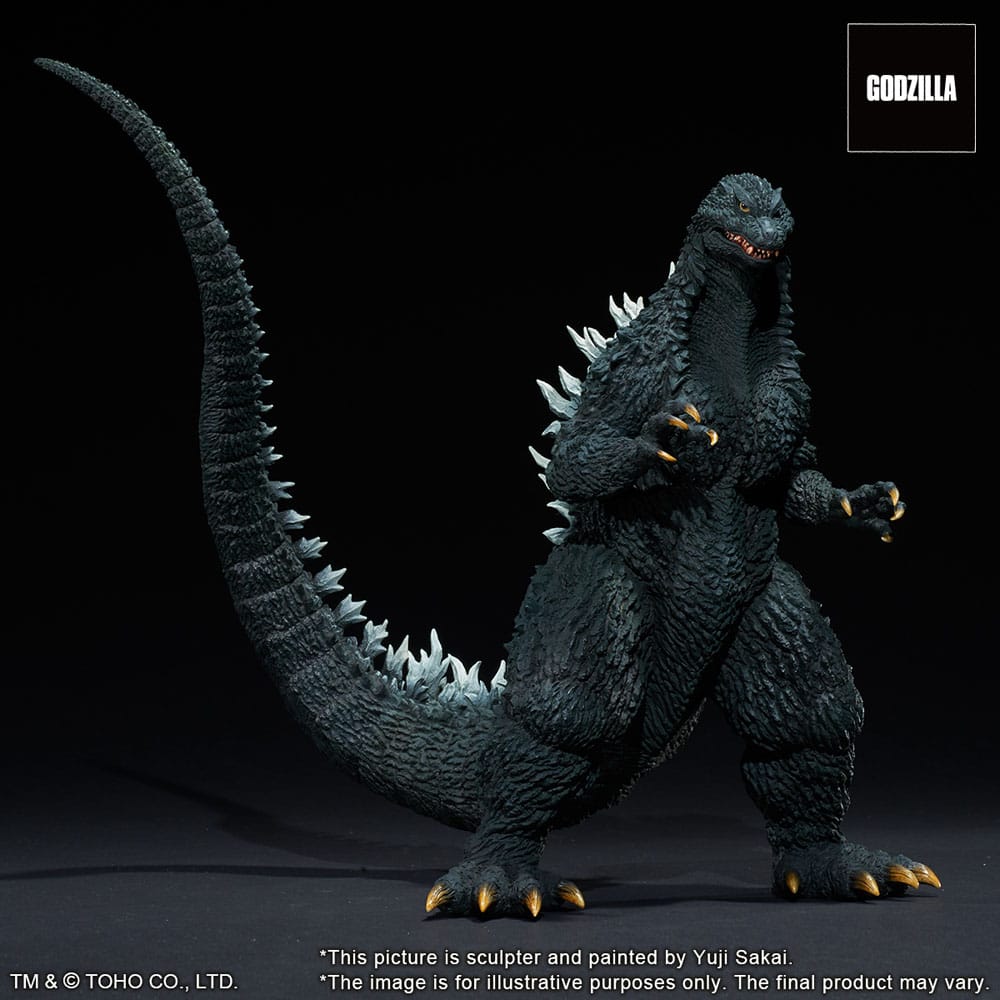 Godzilla Against Mechagodzilla 2002 TOHO Yuji Sakai Modeling Collection Godzilla Battle in the Storm PVC Statue 28 cm