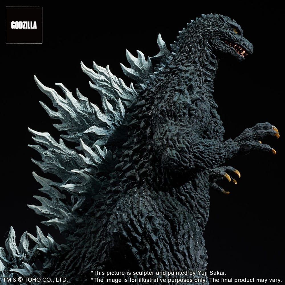 Godzilla Against Mechagodzilla 2002 TOHO Yuji Sakai Modeling Collection Godzilla Battle in the Storm PVC Statue 28 cm