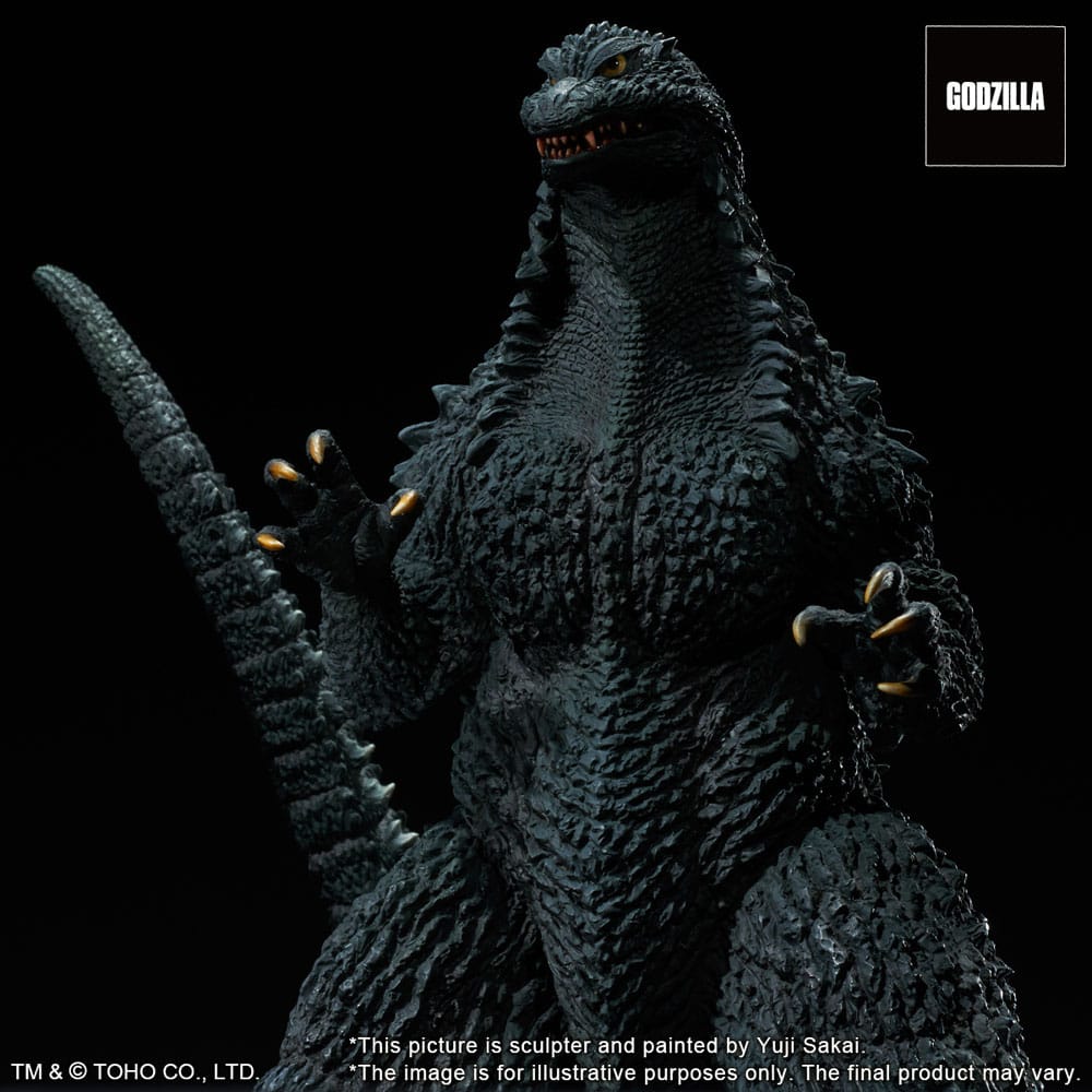 Godzilla Against Mechagodzilla 2002 TOHO Yuji Sakai Modeling Collection Godzilla Battle in the Storm PVC Statue 28 cm