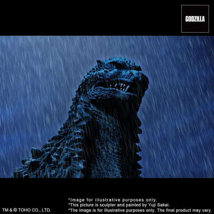 Godzilla Against Mechagodzilla 2002 TOHO Yuji Sakai Modeling Collection Godzilla Battle in the Storm PVC Statue 28 cm