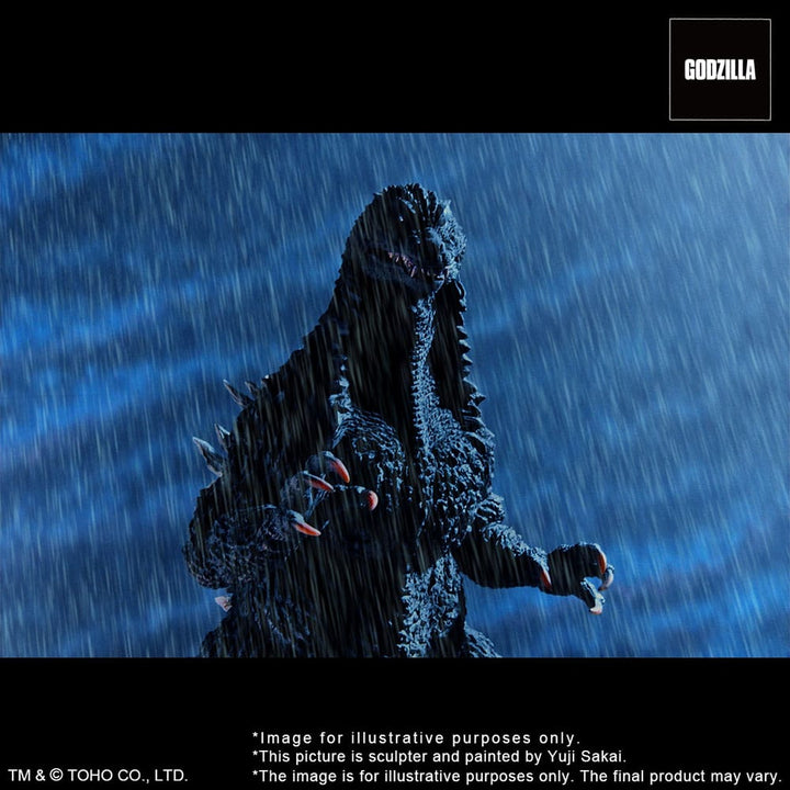Godzilla Against Mechagodzilla 2002 TOHO Yuji Sakai Modeling Collection Godzilla Battle in the Storm PVC Statue 28 cm