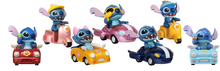 Lilo and Stitch Stitch Zoom Hero Pullback Vehicle with Figure Assortment Set of 12