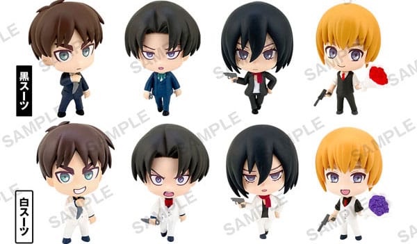 Attack on Titan Shirokuro PVC Mini Figures Volume 1 4 Centimeter Assortment 12 Pack