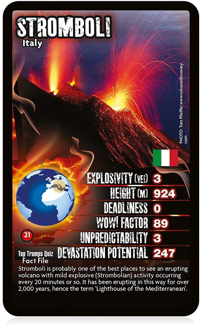 Top Trumps Classics Volcanoes Card Game