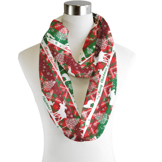 Christmas Animals - Scarf - Infinity - Chiffon collectible from https://britishmade.gifts/