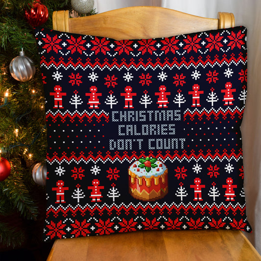 Christmas Calories don't Count! - Cushion - Two Sizes, alternate view