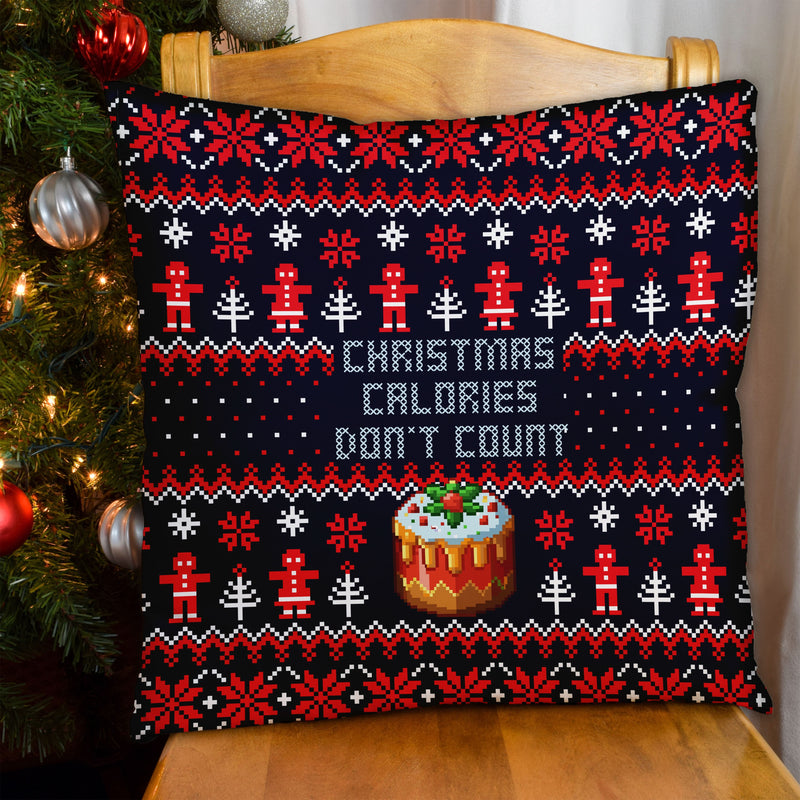 Christmas Calories don't Count! - Cushion - Two Sizes, alternate view