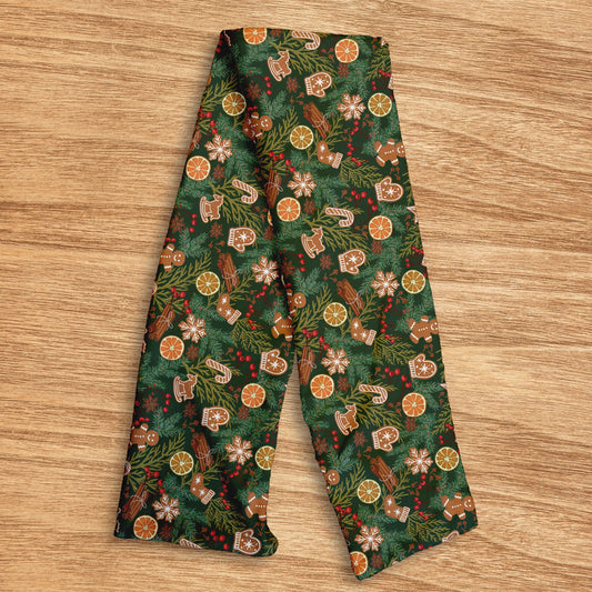 Christmas Treats Pattern - Soft Fleece scarf collectible from https://britishmade.gifts/
