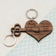 Personalised You Hold The Key To My Heart Keyring Set Of Two