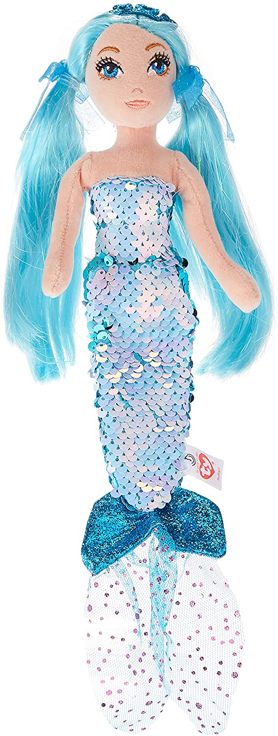 Ty Mermaid Indigo Aqua Sequin Plush