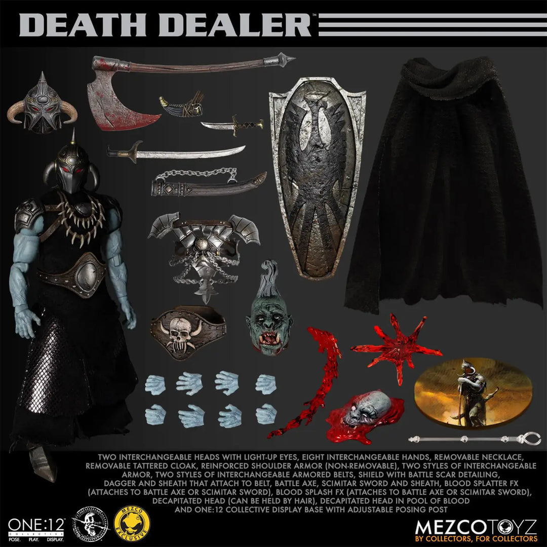 Mezco One:12 Collective Frank Frazetta's Death Dealer Limited Edition Figure Set