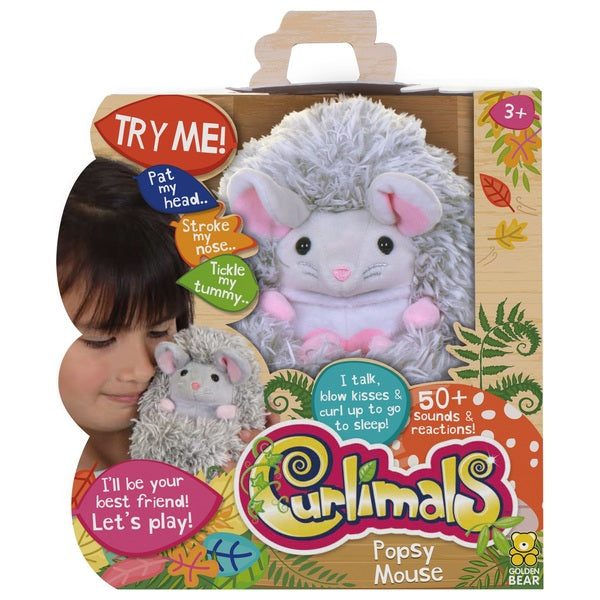 Curlimals Popsy the Mouse Interactive Soft Toy