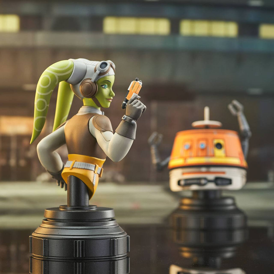 Star Wars Rebels 1/7 Scale Limited Edition Bust Hera and Chopper - Infinity Collectables 