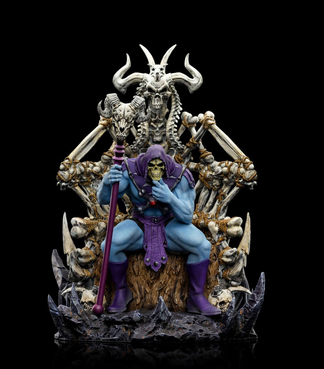 Iron Studios Masters of the Universe Deluxe 1/10 Art Scale Statue Skeletor On Throne - Infinity Collectables 