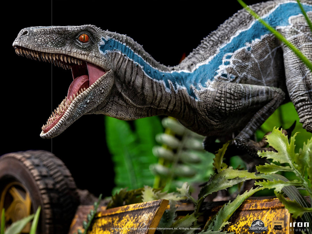 Iron Studios Jurassic World Fallen Kingdom Deluxe Art Scale Statue 1-10 Blue - Infinity Collectables 