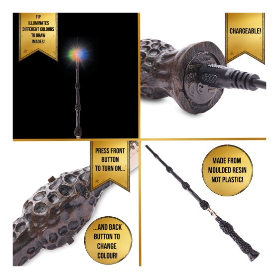 Harry Potter Deluxe Elder Lumos Wand - Infinity Collectables 
