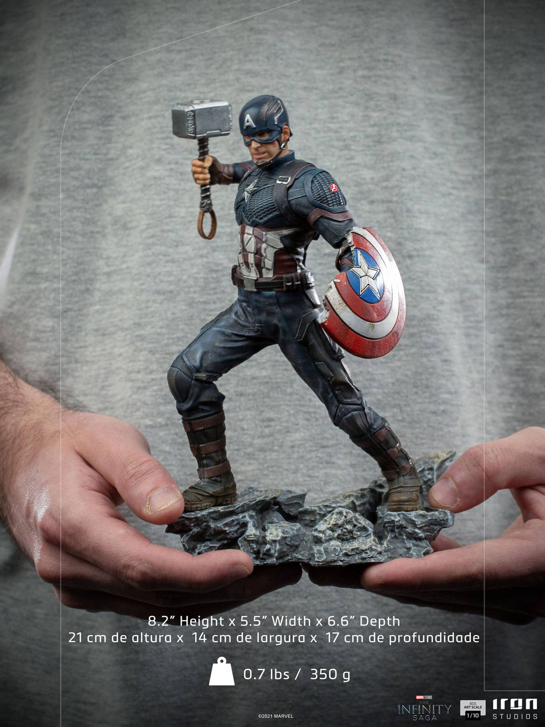 Iron Studios The Infinity Saga BDS Art Scale Statue 1/10 Captain America - Infinity Collectables 