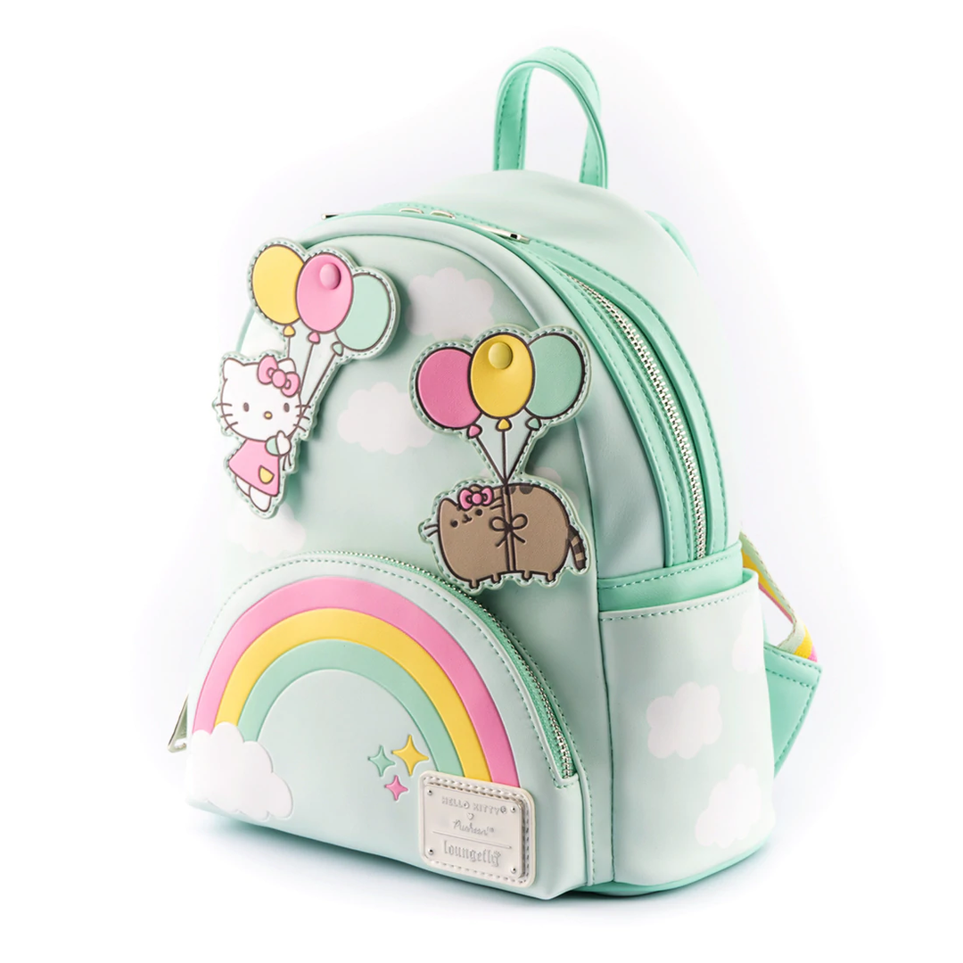 Loungefly Pusheen x Hello Kitty Balloons and Rainbow Backpack - Infinity Collectables 